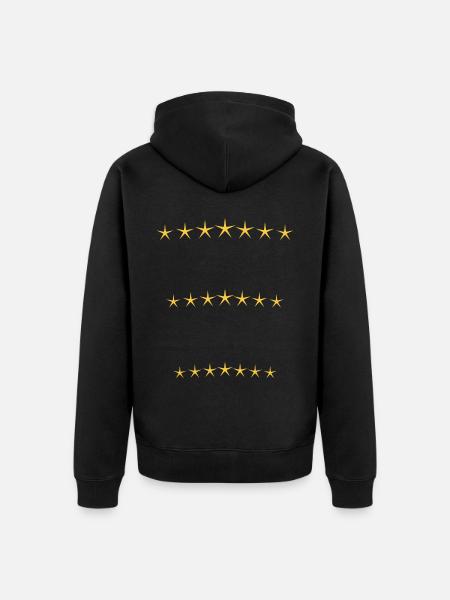 Golden Star Chains - Unisex Premium Organic Zip Hoodie - black
