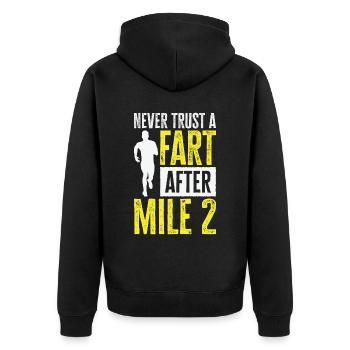 Jogger Runner Marathon Jogging Ski de fond - Veste à capuche bio Premium Unisexe - noir - Dos - Nico (187cm)