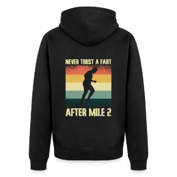 Jogger Runner Marathon Jogging Ski de fond - Veste à capuche bio Premium Unisexe - noir - Dos - Nico (187cm)