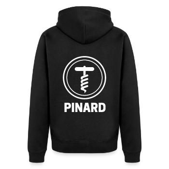 Pinard Tire-Bouchon Cercle Vin - Veste à capuche bio Premium Unisexe - noir - Dos - Nico (187cm)