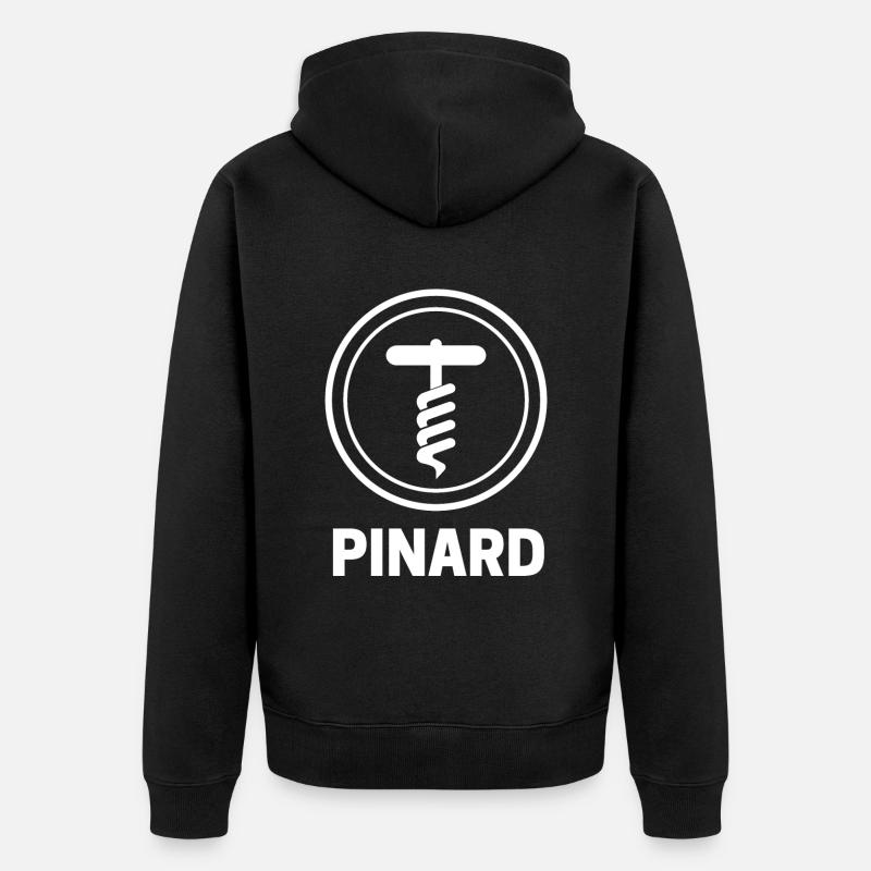 Pinard Tire-Bouchon Cercle Vin - Veste à capuche bio Premium Unisexe - noir