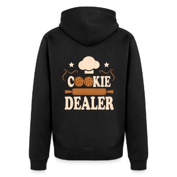 Cupcake design for pastry chef | Cupcake Dealer - Unisex Premium Organic Zip Hoodie - black - Back - Nico (187cm)