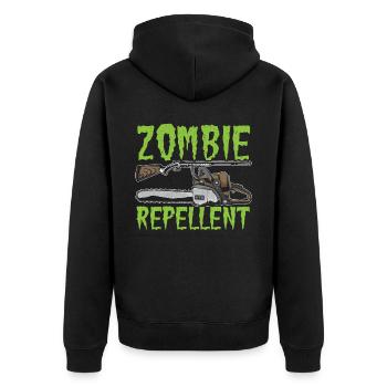 Zombie répulsif Happy Halloween Trick ou Traitement - Veste à capuche bio Premium Unisexe - noir - Dos - Nico (187cm)