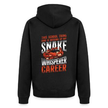 Serpent Serpent Vintage Cette École - Veste à capuche bio Premium Unisexe - noir - Dos - Nico (187cm)