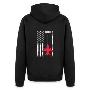 Pilote - Veste à capuche bio Premium Unisexe - noir - Dos - Nico (187cm)