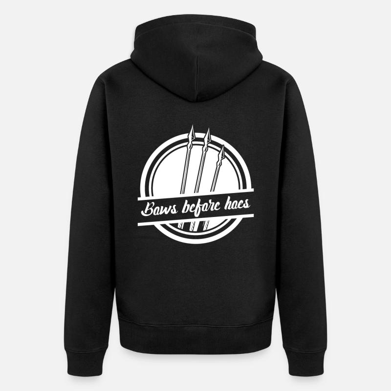 3D Bogensport Compoundbogen Langbogen - Unisex Premium Bio Zip Hoodie - Schwarz