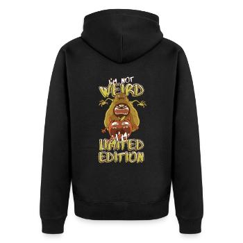 Monster Avocado Hunts Tomato - Édition Limitée - Veste à capuche bio Premium Unisexe - noir - Dos - Nico (187cm)