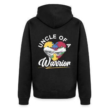 Oncle d’un guerrier Oncle Toujours conscience de l’autisme - Veste à capuche bio Premium Unisexe - noir - Dos - Nico (187cm)
