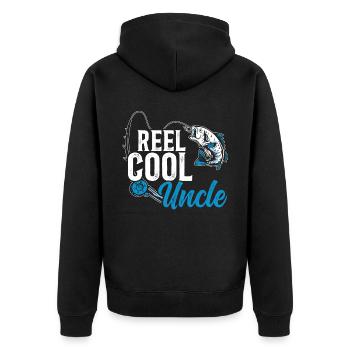 Reel Cool Oncle Fisher Pêcheur Meilleur oncle de tous les temps - Veste à capuche bio Premium Unisexe - noir - Dos - Nico (187cm)