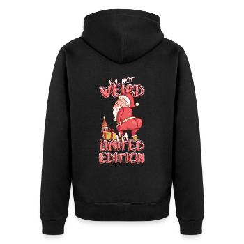 Cartoon Santa Claus Dances - Édition Limitée - Veste à capuche bio Premium Unisexe - noir - Dos - Nico (187cm)