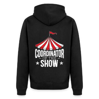 Coordinatrice du Spectacle Cirque Événement Carnaval - Veste à capuche bio Premium Unisexe - noir - Dos - Nico (187cm)