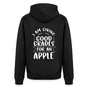 Teacher School Teacher Gift Class Primary School - Unisex Premium Organic Zip Hoodie - black - Back - Nico (187cm)