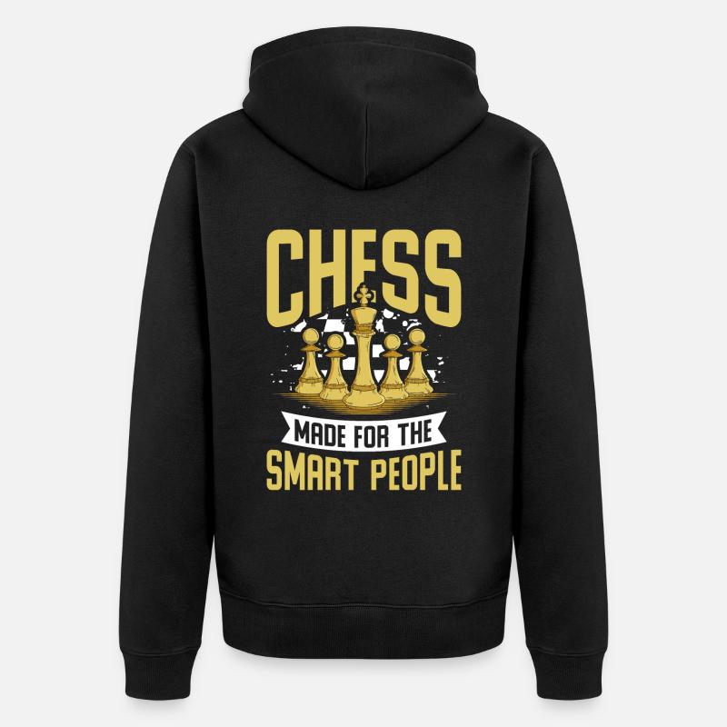 Échecs - Veste à capuche bio Premium Unisexe - noir