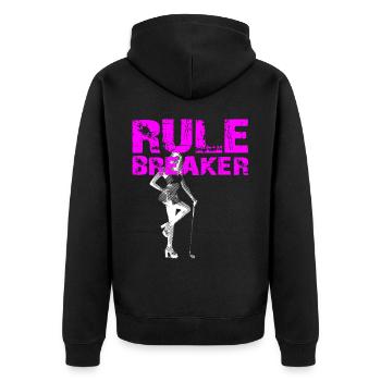 2reborn Rule Breaker Golf Girl Sport Game 2 - Unisex Premium Bio Zip Hoodie - Schwarz - Hinten - Nico (187cm)