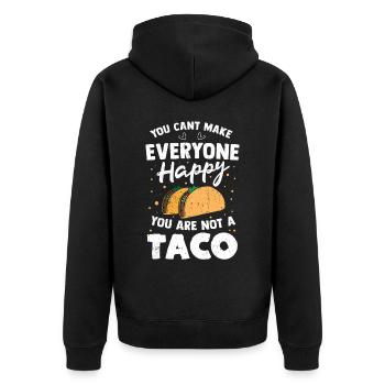 Taco Mexico Food Fast Food Nachos Fiesta Salsa - Unisex Premium Organic Zip Hoodie - black - Back - Nico (187cm)