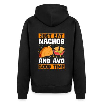 Taco Tshirt Tuesday Mexiko Cinco De Mayo - Unisex Premium Bio Zip Hoodie - Schwarz - Hinten - Nico (187cm)
