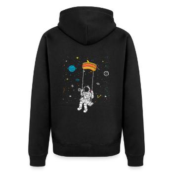 Hot Dog Lover Saucisse Fast Food Hot-dog nourriture - Veste à capuche bio Premium Unisexe - noir - Dos - Nico (187cm)