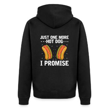 Hot Dog Lover Saucisse Fast Food Hot-dog nourriture - Veste à capuche bio Premium Unisexe - noir - Dos - Nico (187cm)