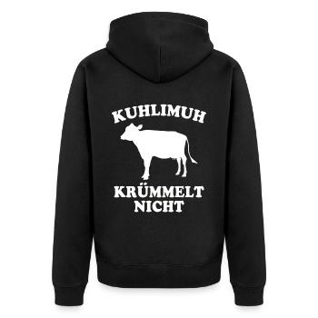 Österreich Tshirt - Unisex Premium Bio Zip Hoodie - Schwarz - Hinten - Nico (187cm)