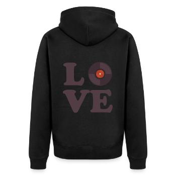 Disc Jockey DJ Rave Synthesizer Gift CD Mixer - Unisex Premium Organic Zip Hoodie - black - Back - Nico (187cm)