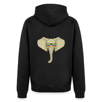 Elephant Tshirt pour Elephant Elephant Kids Zoo - Veste à capuche bio Premium Unisexe - noir - Dos - Nico (187cm)