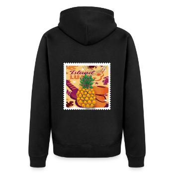 Ananas Tropical Hawaii Cadeau Enfants Hommes Fruits - Veste à capuche bio Premium Unisexe - noir - Dos - Nico (187cm)