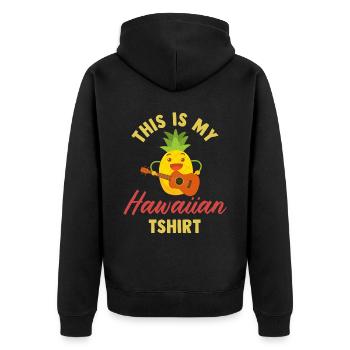 Tshirt à l’ananas Hommes Enfants Femmes Hawaii - Veste à capuche bio Premium Unisexe - noir - Dos - Nico (187cm)