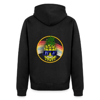 Ananas - Veste à capuche bio Premium Unisexe - noir - Dos - Nico (187cm)