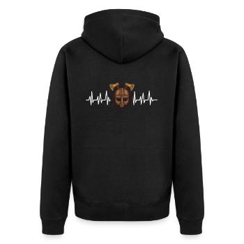 Finnland Geschenk Urlaub Lappland Heimat Finne - Unisex Premium Bio Zip Hoodie - Schwarz - Hinten - Nico (187cm)