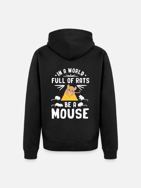 Souris - Veste à capuche bio Premium Unisexe - noir