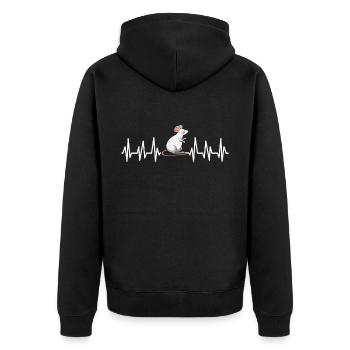 Souris Souris Cadeau Rat Rongeur Souris Souris Lousemaus - Veste à capuche bio Premium Unisexe - noir - Dos - Nico (187cm)