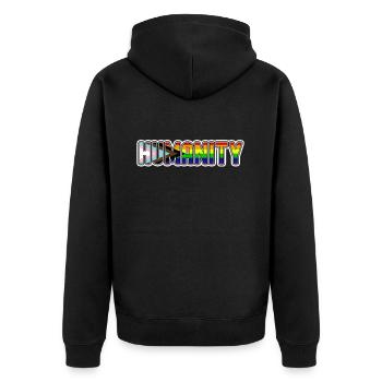 Transgenre - Veste à capuche bio Premium Unisexe - noir - Dos - Nico (187cm)