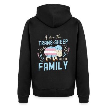 Transexuelle Transgenre Transsexuelle Cadeau Queer - Veste à capuche bio Premium Unisexe - noir - Dos - Nico (187cm)