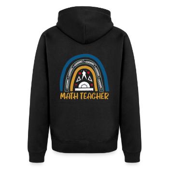 Conception de professeur de mathématiques pour professeur de mathématiques - Veste à capuche bio Premium Unisexe - noir - Dos - Nico (187cm)