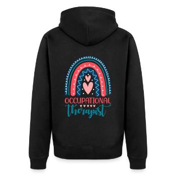 Conception d’ergothérapeutes Pour les travailleurs en thérapie - Veste à capuche bio Premium Unisexe - noir - Dos - Nico (187cm)