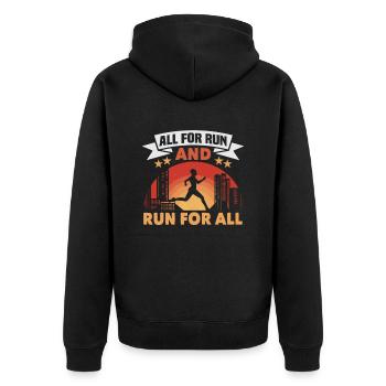 Running Marathon Runner Running - Veste à capuche bio Premium Unisexe - noir - Dos - Nico (187cm)