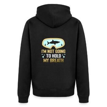 Scuba Diver Design Instructor Snorkeling - Unisex Premium Organic Zip Hoodie - black - Back - Nico (187cm)