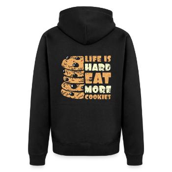 Cupcake design for pastry chef | Cupcake Dealer - Unisex Premium Organic Zip Hoodie - black - Back - Nico (187cm)