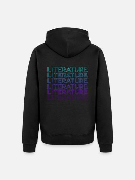Literature Literature Literary Retro - Unisex Premium Organic Zip Hoodie - black