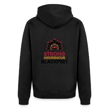Forte tribu indienne Les Pieds-Noirs - Veste à capuche bio Premium Unisexe - noir - Dos - Nico (187cm)
