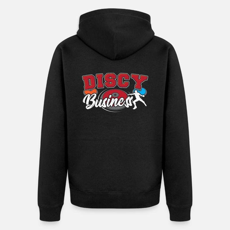 Diskus Leichtathletik Diskus Athlet Diskuswurf - Unisex Premium Bio Zip Hoodie - Schwarz