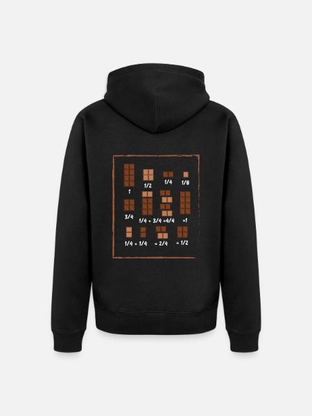Chocolate Math Math Math Chocolate - Unisex Premium Organic Zip Hoodie - black