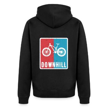 Vtt de descente VTT RetroVintage - Veste à capuche bio Premium Unisexe - noir - Dos - Nico (187cm)