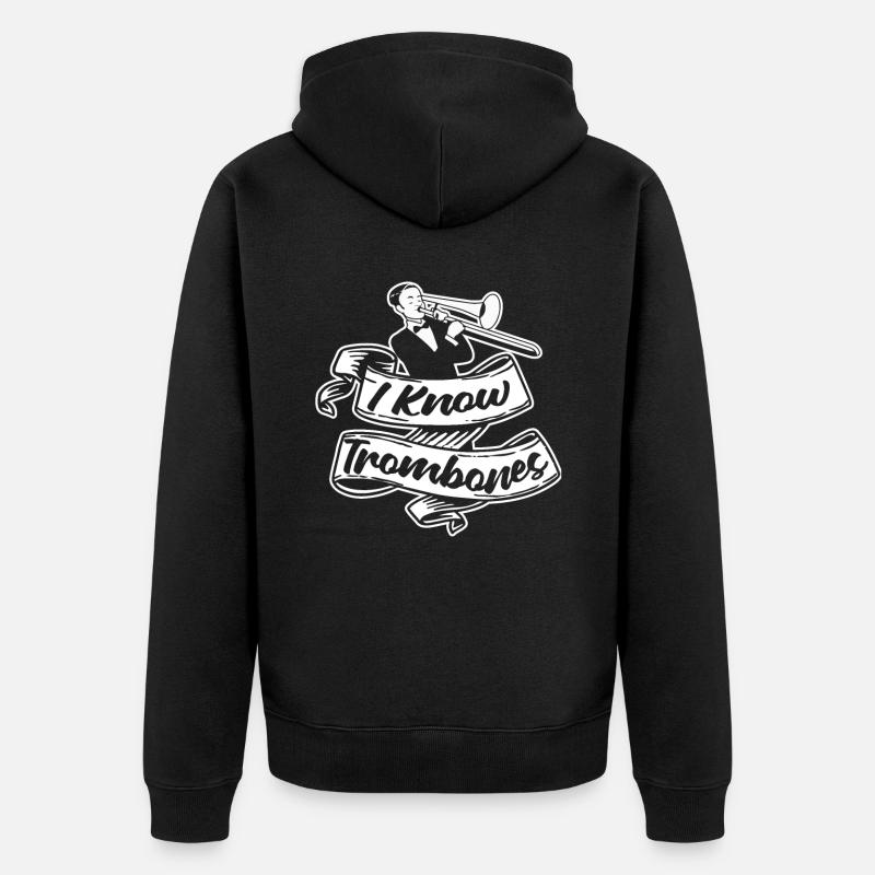 Trombone - Veste à capuche bio Premium Unisexe - noir