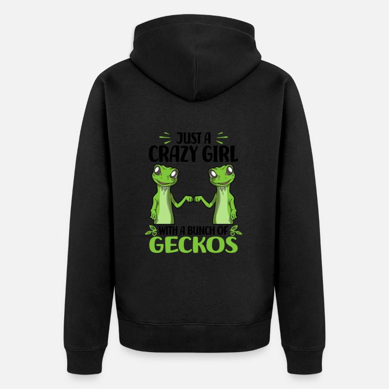 Geckos - Veste à capuche bio Premium Unisexe - noir