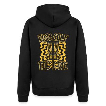 Disc golf jusqu’à ce que je meure Frolf lanceur récréatif - Veste à capuche bio Premium Unisexe - noir - Dos - Nico (187cm)