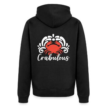 Krabbenkrabben-Krabbenflüsterer Meeresfrüchte-Liebhaber - Unisex Premium Bio Zip Hoodie - Schwarz - Hinten - Nico (187cm)