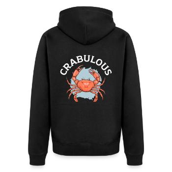 Krabbenkrabben-Krabbenflüsterer Meeresfrüchte-Liebhaber - Unisex Premium Bio Zip Hoodie - Schwarz - Hinten - Nico (187cm)