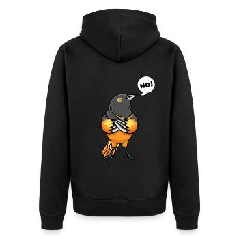 Baltimoretrupial Bird Stubborn Non - Veste à capuche bio Premium Unisexe - noir - Dos - Nico (187cm)
