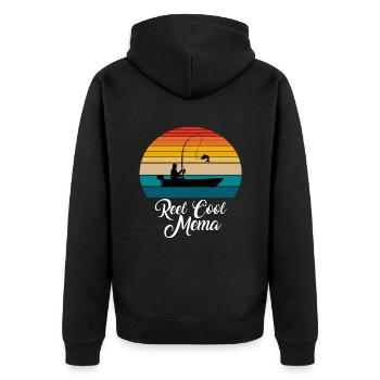 Reel Cool Mema Cadeaux de pêche - Veste à capuche bio Premium Unisexe - noir - Dos - Nico (187cm)